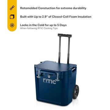 RTIC 45 QT Cooler: Ultra-Tough, Wheeled, and Durable