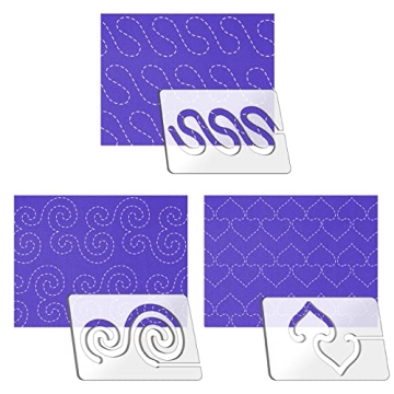 Kapyoo Free Motion Quilting Rulers and Templates Set for Creative Quilting Fun