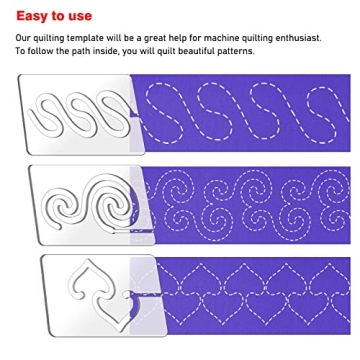 Kapyoo Free Motion Quilting Templates Set for All Levels