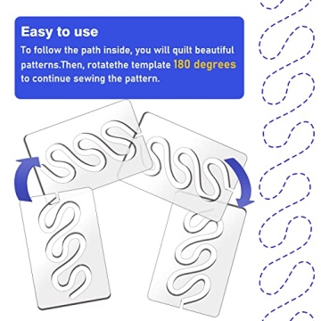 Kapyoo Free Motion Quilting Templates Set for All Levels