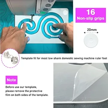 Kapyoo Free Motion Quilting Templates Set for All Levels