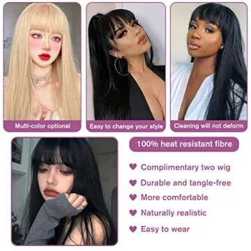 Natural Brown Straight Wig 26" - Perfect for All Occasions