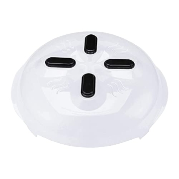 HOVER COVER Magnetic Microwave Splatter Cover, Clear Microwave Cover for Food - Vented & Magnetic, 1...