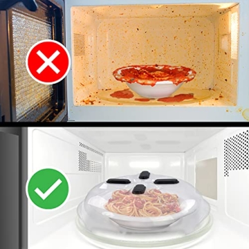 HOVER COVER Magnetic Microwave Splatter Cover for Food