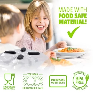 HOVER COVER Magnetic Microwave Splatter Cover for Food