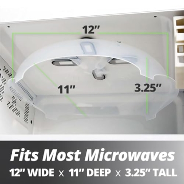 HOVER COVER Magnetic Microwave Splatter Cover for Food