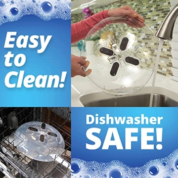 HOVER COVER Magnetic Microwave Splatter Cover for Food