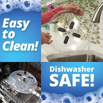 HOVER COVER Magnetic Microwave Splatter Cover for Food