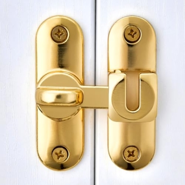 INIRET Gold 90/180 Degree Barn Door Latches for Home Safety