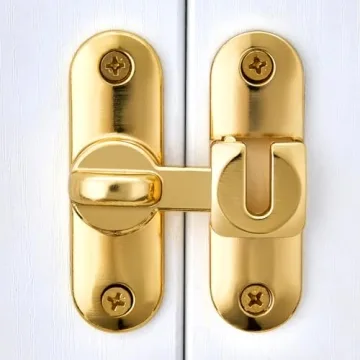 INIRET Gold 90/180 Degree Barn Door Latches for Home Safety