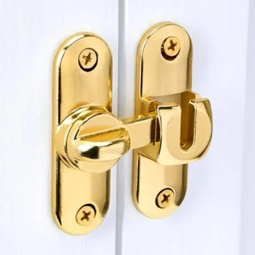 INIRET Gold 90/180 Degree Barn Door Latches for Home Safety