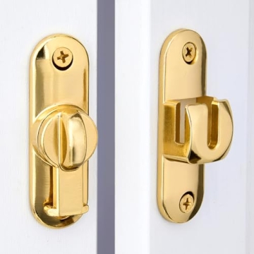 INIRET Gold 90/180 Degree Barn Door Latches for Home Safety