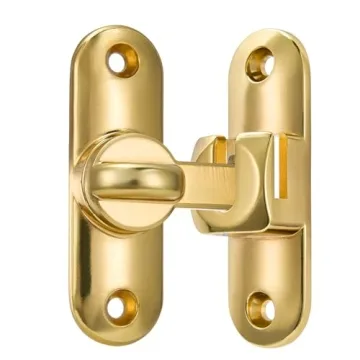 INIRET Gold 90/180 Degree Barn Door Latches for Home Safety