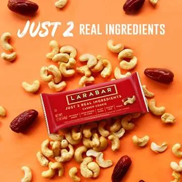 Larabar Cashew Cookie, Gluten Free Vegan Fruit & Nut Bar, 1.7 oz Bars 16 Ct