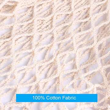 Reusable Produce Bags, 4 Pack Extra Long Handle Mesh Cotton Grocery Bags, Eco-Friendly Washable Shopping Bags for Grocery, Storage, Fruit, Vegetable and Farmers Market, Zero Waste