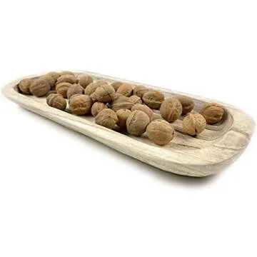 Handmade EWEIGEER Wooden Fruit Snack Serving Tray 16.2"