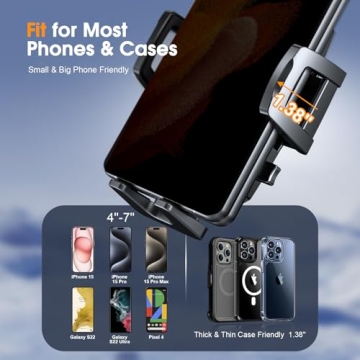 SUUSON Phone Holder for Windshield Dashboard Vent