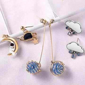 Hicarer Astronaut Stud Earrings - Cute Space-Themed Jewelry