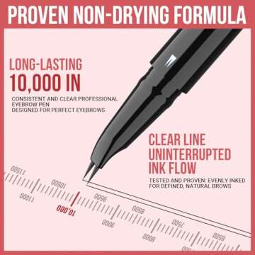 iMethod Curved Eyebrow Pen - Eyebrow Pencil, Brow Pencil 2-in-1 Dual-Ended Microblading Eyebrow Pen with Micro-Fork-Tip and Precise Brush-Tip Create Natural Hair-Like Brows, Last All-Day, Light Brown