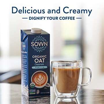 SOWN Organic Oat Creamer Vanilla - Non Dairy Coffee Creamer