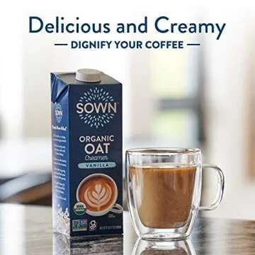SOWN Organic Oat Creamer Vanilla - Non Dairy Coffee Creamer