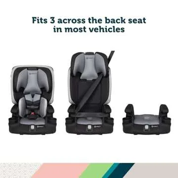 Safety 1st Boost-and-Go All-in-1 Harness Booster car seat, 3-in-1 Booster for Extended use: Forward-Facing Harness, high-Back Belt-Positioning Booster and Backless Booster, Dunes Edge