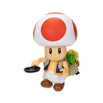 THE SUPER MARIO BROS. MOVIE - 5 Inch Action Figures Series 1 – Toad Figure with Frying Pan Accesso...