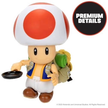 Toad Figure from Super Mario Bros. Movie with Frying Pan