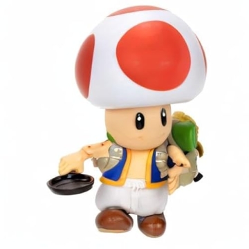 Toad Figure from Super Mario Bros. Movie with Frying Pan