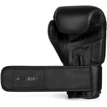 Trideer Pro Grade Boxing Gloves for Men & Women, Kickboxing Bagwork Gel Sparring Training Gloves, Muay Thai Style Punching Bag Mitts, Fight Gloves (Black, 8 oz)