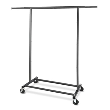 Fishat 59" H Simple Portable Rolling Garment Rack for Optimal Organization