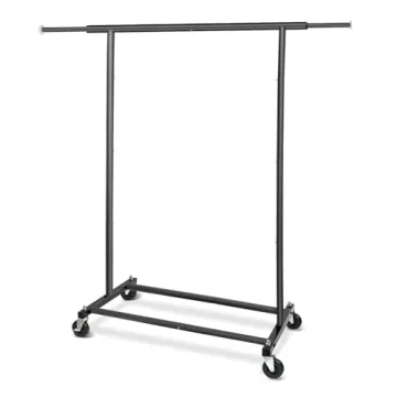 Fishat 59" H Simple Portable Rolling Garment Rack for Optimal Organization