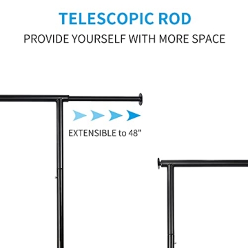 Fishat Portable Rolling Clothing Rack for Home & Dorms