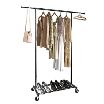 Fishat Portable Rolling Clothing Rack for Home & Dorms