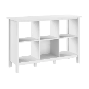 Bush Furniture Broadview 6 Cube Organizer Pure White - Stylish & Spacious Storage