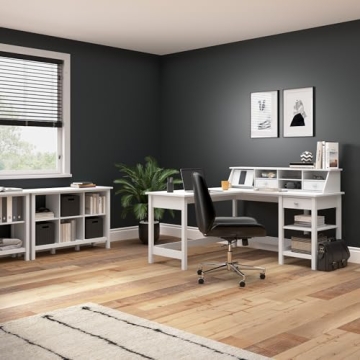 Bush Furniture Broadview 6 Cube Organizer Pure White Storage