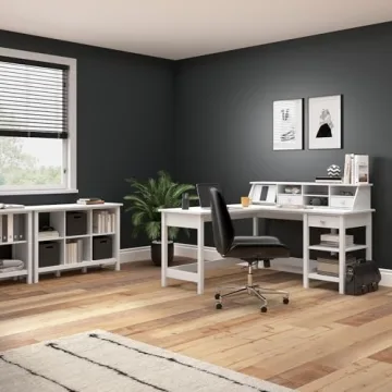 Bush Furniture Broadview 6 Cube Organizer Pure White Storage