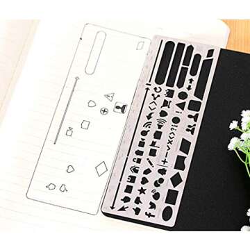Durable Bullet Journal Stencil Set for Creative Projects