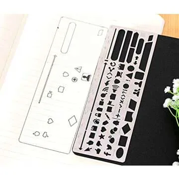 Durable Bullet Journal Stencil Set for Creative Projects