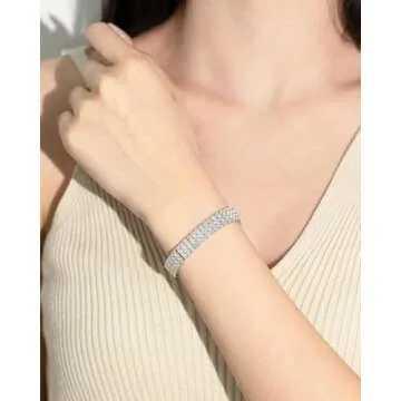 CACESTONE Moissanite Tennis Bracelet for Women 925 Silver