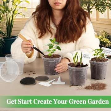 4 Inch Clear Nursery Pots for Plants, Plastic Plant Pot with Drainage Holes, Sturdy Thickened Seed Starter Pots, Small Transparent Seedling Pots with 30 Pcs Plant Labels and Soil Screens, (30 Pack)