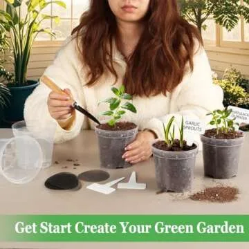 4 Inch Clear Nursery Pots for Plants, Plastic Plant Pot with Drainage Holes, Sturdy Thickened Seed Starter Pots, Small Transparent Seedling Pots with 30 Pcs Plant Labels and Soil Screens, (30 Pack)