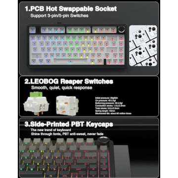 AULA F75 Pro Wireless Mechanical Gaming Keyboard