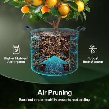 VIVOSUN 10 Gallon Grow Bags - Heavy Duty Plant Pots
