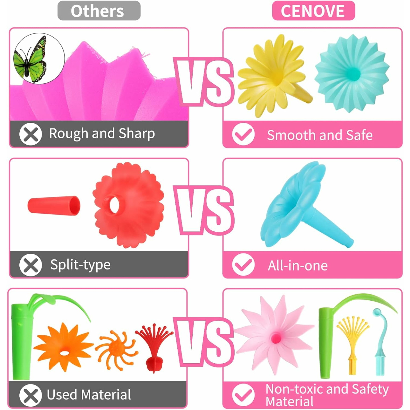 STEM Flower Garden Building Toy for Kids Aged 3-7