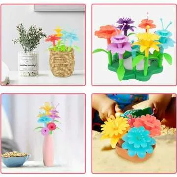 STEM Flower Garden Building Toy for Kids Aged 3-7