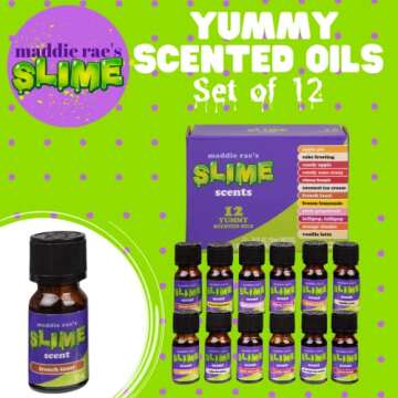 Maddie Rae's Slime Yummy Scented Oils (12 Pack) - X Large 10ml (.34 oz) Natural Food Fragrance Bottl...