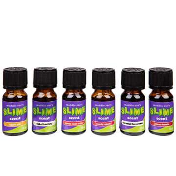 Maddie Rae's Slime Yummy Scented Oils (12 Pack) - X Large 10ml (.34 oz) Natural Food Fragrance Bottles for Diffusers, Aromatherapy, Essential Oil, DIY Candle & Soap Making, Crafts, Supplies, Gift