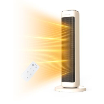 AIRMATE 25" Space Heater for Indoor Use Large Room, Ceramic Tower Electric Heater with Thermostat, O...