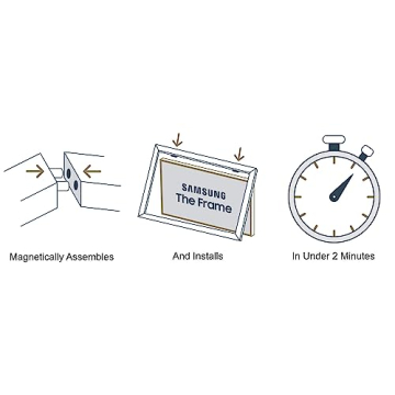 Champagne Deco TV Frame for Samsung The Frame TVs